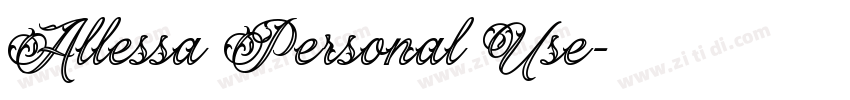 Allessa Personal Use字体转换